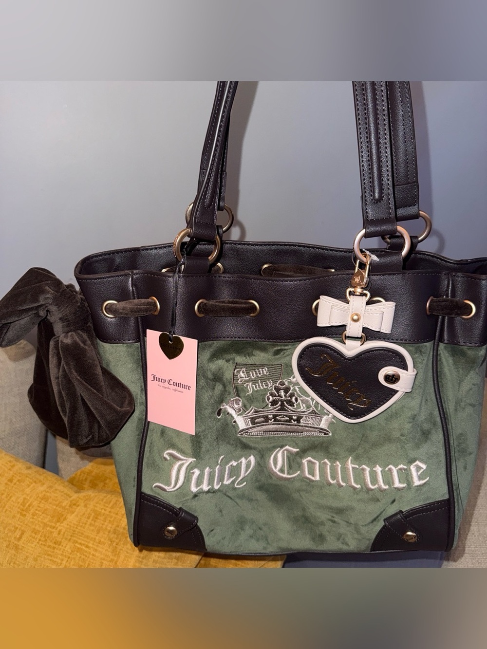 NEW Juicy Couture Daydreamer Crown tote in Super Greens